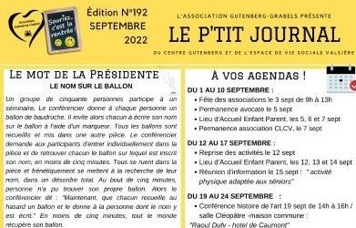 LE P’TIT JOURNAL – Septembre  2022