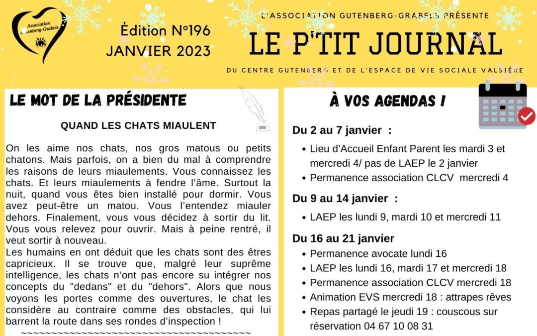 LE P’TIT JOURNAL – Janvier 2023