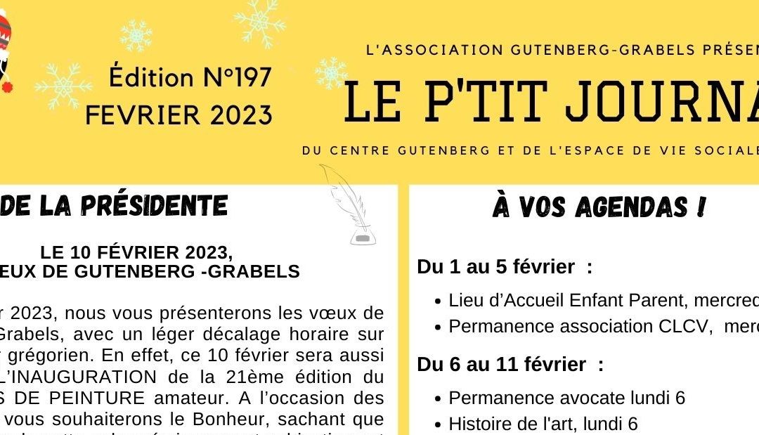 LE P’TIT JOURNAL – Février 2023