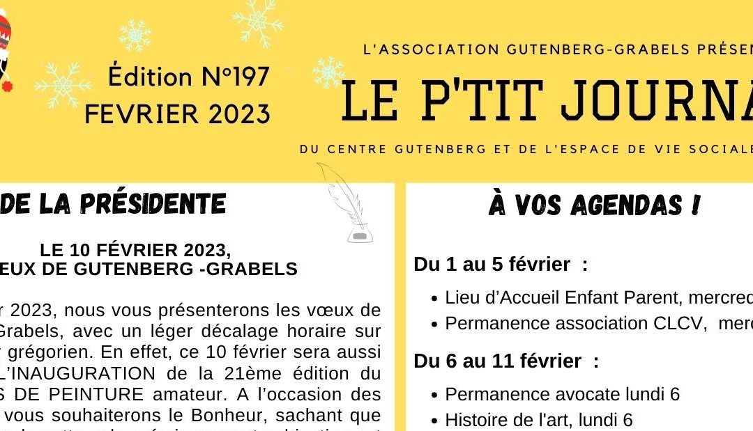 LE P’TIT JOURNAL – Février  2023