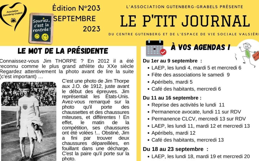 LE P’TIT JOURNAL SEPTEMBRE 2023