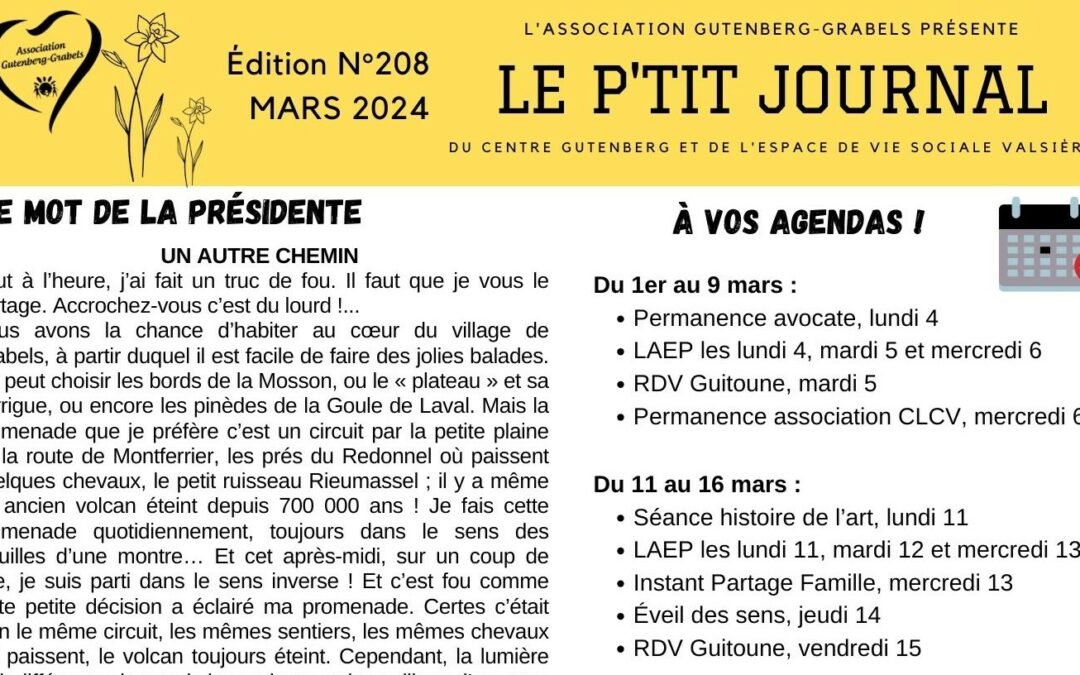 LE P’TIT JOURNAL DE MARS  2024