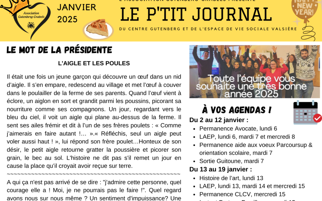 LE P’TIT JOURNAL DE JANVIER 2025