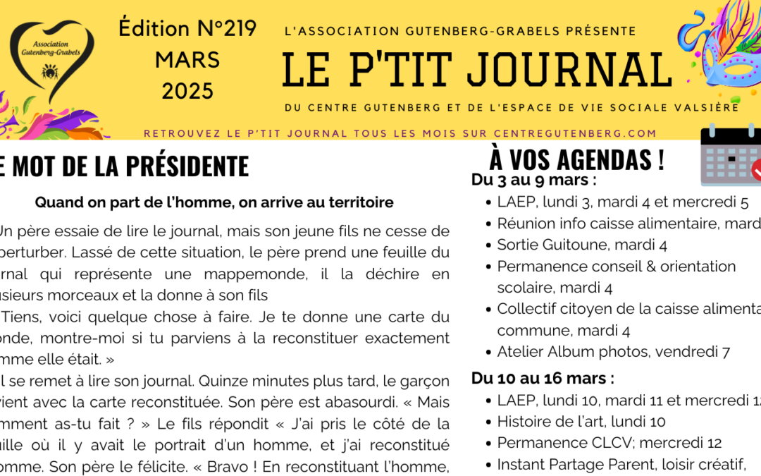LE P’TIT JOURNAL DE MARS 2025