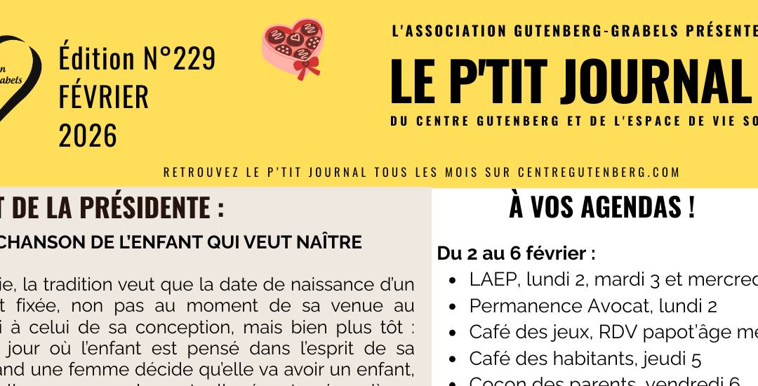 LE P&rsquo;TIT JOURNAL DE FEVRIER 2026