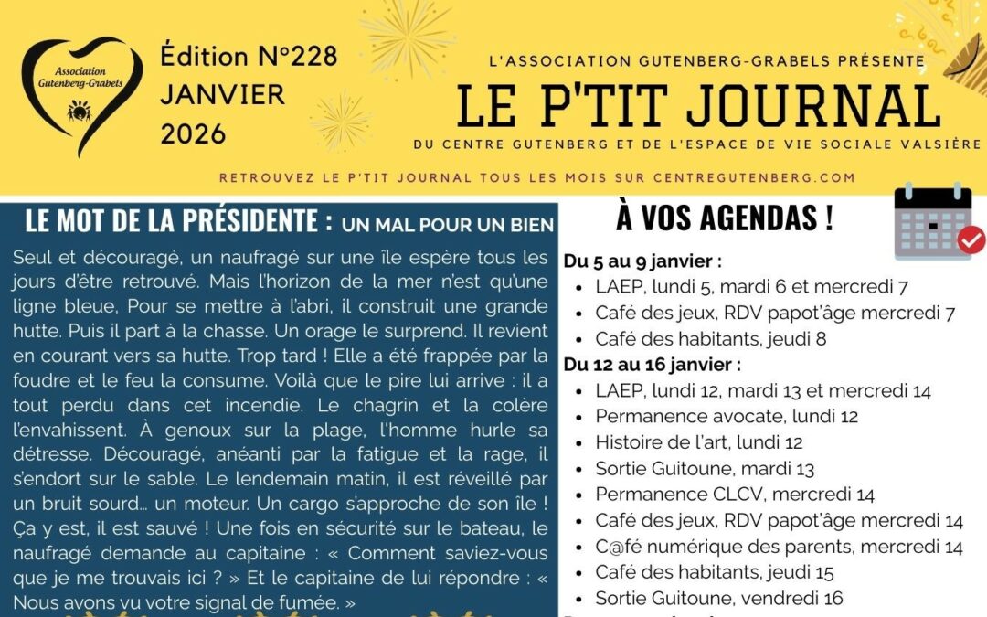 LE P&rsquo;TIT JOURNAL DE JANVIER 2026