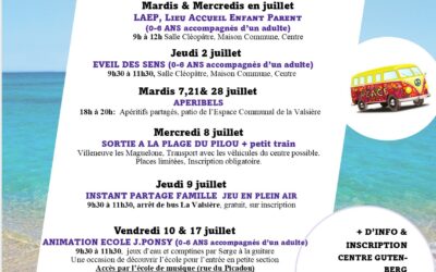 Programme des vacances d&rsquo;été 2026